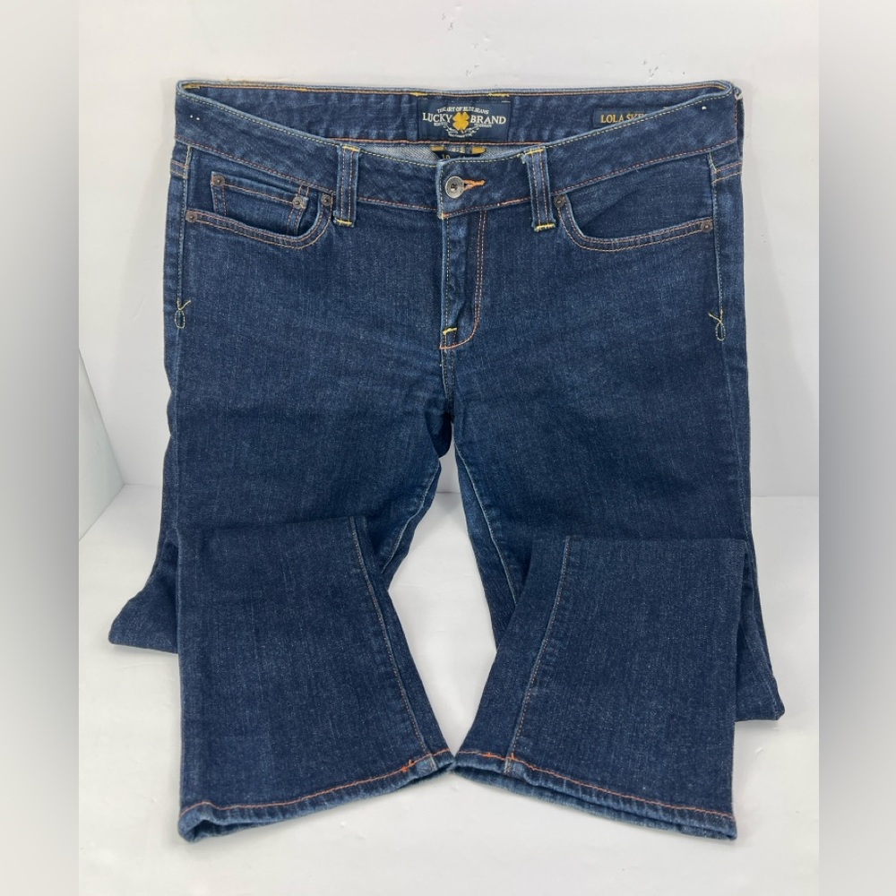 LUCKY BRAND WOMENS DARK BLUE JEANS, LOLA SKINNY, SIZE 10/30